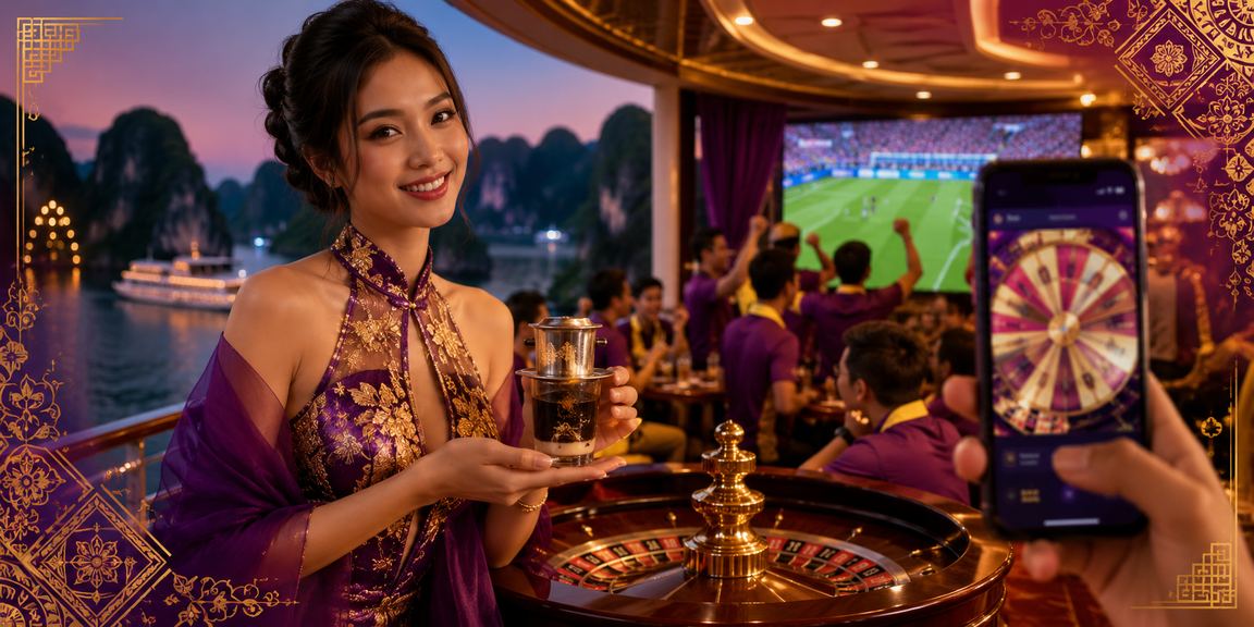 Người chơi trải nghiệm roulette casino trực tuyến tại Hạ Long Bay