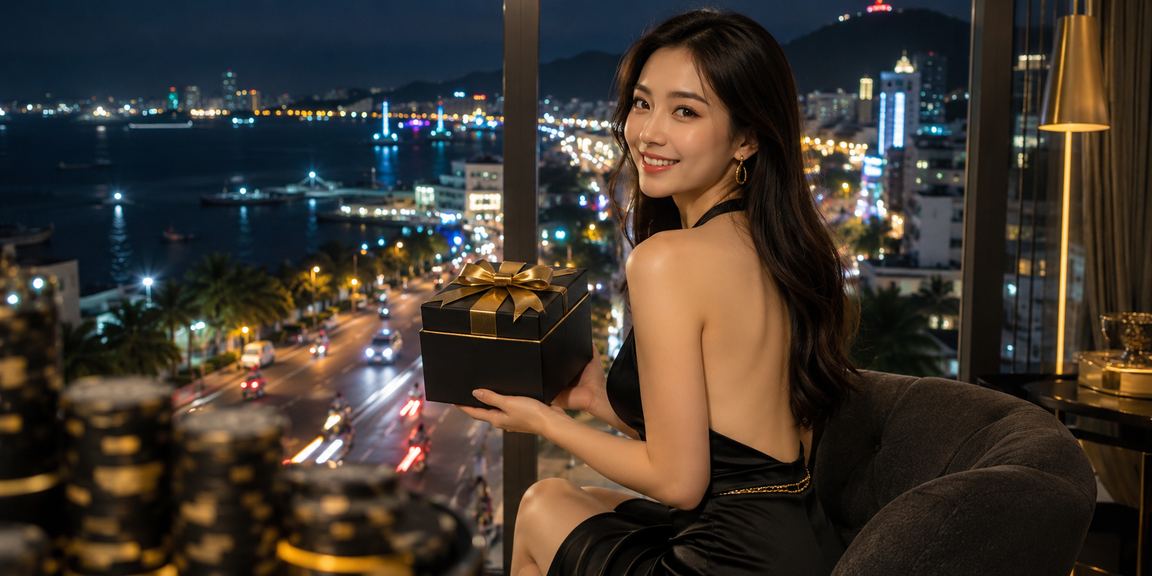 Ánh đèn neon về đêm tại Vũng Tàu trong bối cảnh giải trí casino trực tuyến